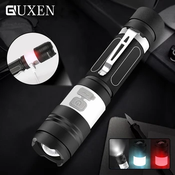 USB Rechargeable T6 LED Flashlight with Sidelight Pen Clip Camping Warning Lamp Rotate Zoom Waterproof Torch Use 18650 Battery
USB Rechargeable T6 LED Flashlight with Sidelight Pen Clip Camping Warning Lamp Rotate Zoom Waterproof Torch Use 18650 Battery