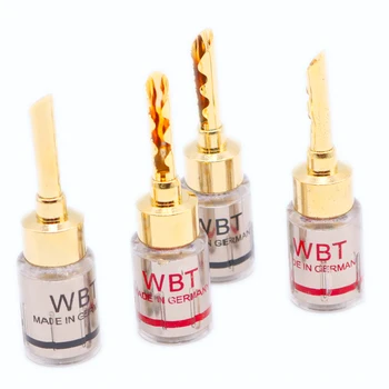 4pcs Hi-end YIVO Audio DIY HIFI brass copper plating gold banana Male Plug speaker connector Plugs Jack
4pcs Hi-end YIVO Audio DIY HIFI brass copper plating gold banana Male Plug speaker connector Plugs Jack