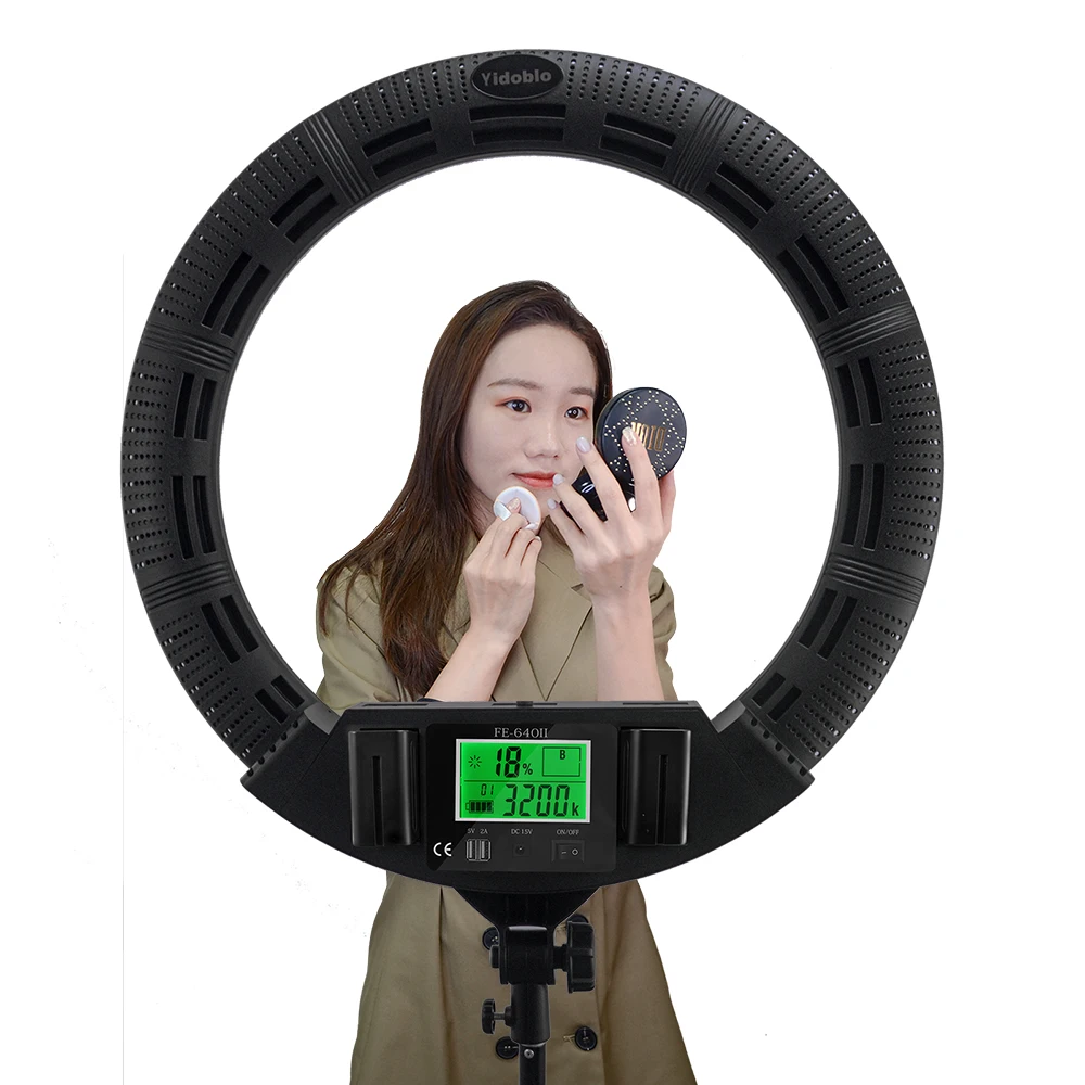 Yidoblo FE-640II 22inch Ring Light Lamp 100w Cold Light Warm Photography Lighting 3200K-5500K for Photo Studio Video Fill Light Yidoblo FE-640II 22inch Ring Light Lamp 100w Cold Light Warm Photography Lighting 3200K-5500K for Photo Studio Video Fill Light
