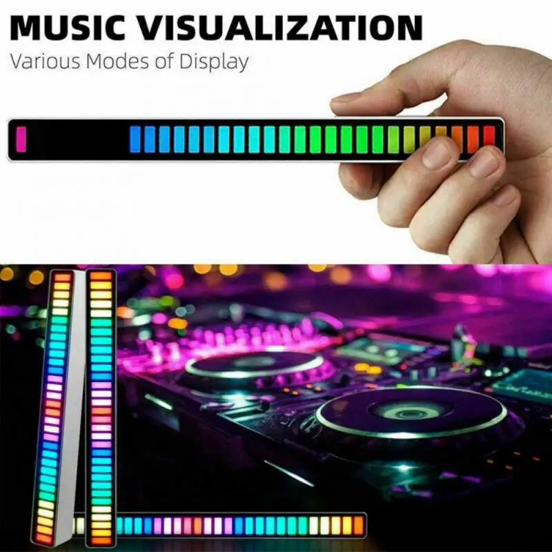 dj controller LED Light RGB Sound Control Lights mixer Music Rhythm Pickup Colorful Strip For DJ Disco Car | Электроника