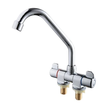 

Cold & Hot Faucet Deck Kitchen Camper Bathroom Basin Faucets Waterfall Basin Mixer Tap Bath Faucet Sink for RV Caravan Boats