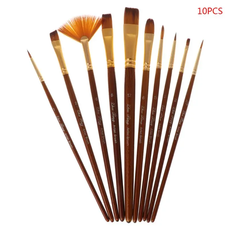 10Pcs/set Watercolor Paint Brushes Pen Set Nylon Hair Painting Brush Variety Style Oil Acrylic Art Drawing Supplies
10Pcs/set Watercolor Paint Brushes Pen Set Nylon Hair Painting Brush Variety Style Oil Acrylic Art Drawing Supplies