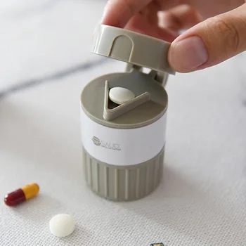 Pill Box Splitter Crusher Grinder Multi Functional Drug Cutter 4-in-1 Portable Plastic Razor Blade Round Medicine Bottle Case
Pill Box Splitter Crusher Grinder Multi Functional Drug Cutter 4-in-1 Portable Plastic Razor Blade Round Medicine Bottle Case