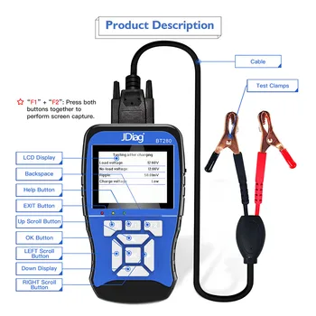 JDiag BT280 Universal Battery Tester for cars trucks boats motorcycle etc Professional battery analyzer
JDiag BT280 Universal Battery Tester for cars trucks boats motorcycle etc Professional battery analyzer