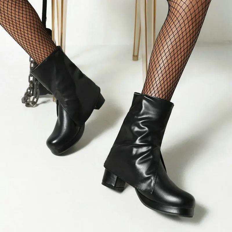 Autumn Winter Lady Western Boots Slip On Loose Short Boots Fashion Square High Heel Mid Calf Boots Female Plus Size Women Shoes
Autumn Winter Lady Western Boots Slip On Loose Short Boots Fashion Square High Heel Mid Calf Boots Female Plus Size Women Shoes