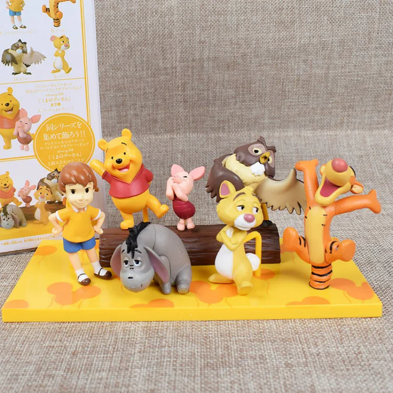 7PCS Disney Figures Anime Winnie The Pooh Tigger Piglet Doll 7cm PVC Action Figures Collect Model Toy for Children Gifts
7PCS Disney Figures Anime Winnie The Pooh Tigger Piglet Doll 7cm PVC Action Figures Collect Model Toy for Children Gifts