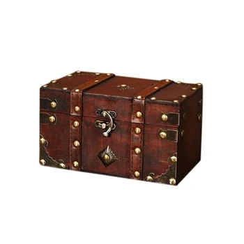 Retro Treasure Chest Vintage Wooden Storage Box Antique Style Jewelry Organizer for Jewelry Box Trinket Box Small
Retro Treasure Chest Vintage Wooden Storage Box Antique Style Jewelry Organizer for Jewelry Box Trinket Box Small
