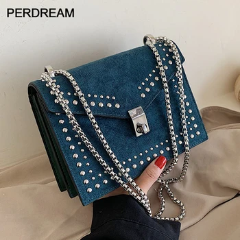 Retro temperament small bag female new Korean version of wild rivet chain bag frosted shoulder messenger small square bag
Retro temperament small bag female new Korean version of wild rivet chain bag frosted shoulder messenger small square bag