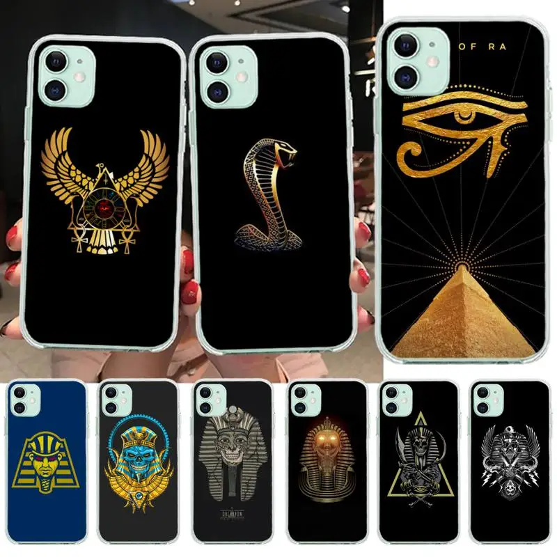 Egypt Nefertiti Anubis Ankh Pharaoh Phone Case Cover for iPhone 11 pro XS MAX 8 7 6 6S Plus X 5S SE 2020 XR cover | Мобильные
