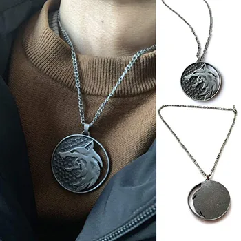 Fashion Wolf Head Necklace Name Necklace Pendants Fashion Jewelry Party Witcher Medallion Wolf Round Necklace Long Men Gift 0128
Fashion Wolf Head Necklace Name Necklace Pendants Fashion Jewelry Party Witcher Medallion Wolf Round Necklace Long Men Gift 0128
