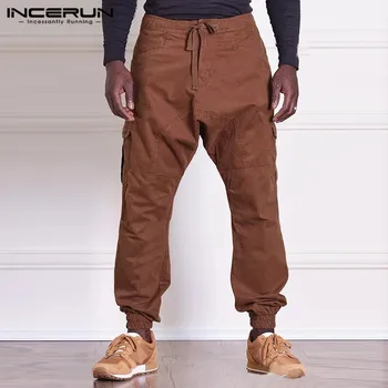 INCERUN Fashion Men Cargo Pants Solid Color Multi Pockets Drawstring Streetwear Casual Trousers Men Breathable Joggers Pants 5XL
INCERUN Fashion Men Cargo Pants Solid Color Multi Pockets Drawstring Streetwear Casual Trousers Men Breathable Joggers Pants 5XL