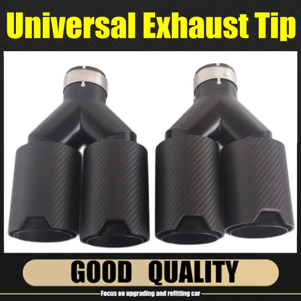 Dual Carbon Fiber Black Stainless Steel Universal M Performance Carbon Fiber Exhaust Pipe End Pipes Muffler Tips for BMW Series
Dual Carbon Fiber Black Stainless Steel Universal M Performance Carbon Fiber Exhaust Pipe End Pipes Muffler Tips for BMW Series