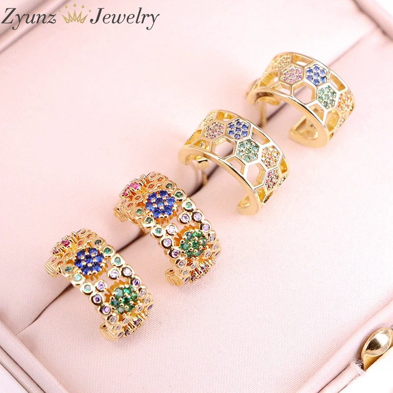 5Pairs, Gold Filled Stud Earring Circle Shape Fashion Colorful Micro Pave CZ Jewelry Stud Earrings For Women Lady
5Pairs, Gold Filled Stud Earring Circle Shape Fashion Colorful Micro Pave CZ Jewelry Stud Earrings For Women Lady