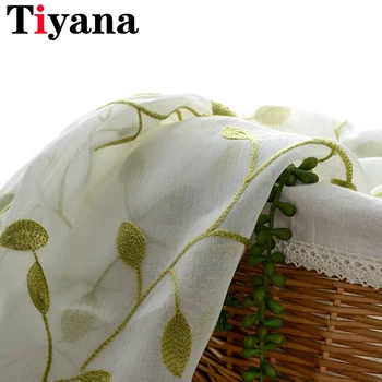 Green Leaf Embroidery Tulle Curtains for Living Room Bedroom Kitchen Modern Sheer Fabric Bay Window Home Decor WP072Y
Green Leaf Embroidery Tulle Curtains for Living Room Bedroom Kitchen Modern Sheer Fabric Bay Window Home Decor WP072Y