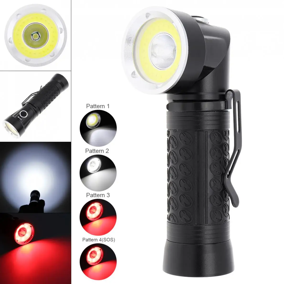 Portable 2000LM XML-T6 COB LED Flashlight 4 Lighting Modes with Magnetic Base 90 Degree Head Rotation Automobile Working Lamp
Portable 2000LM XML-T6 COB LED Flashlight 4 Lighting Modes with Magnetic Base 90 Degree Head Rotation Automobile Working Lamp