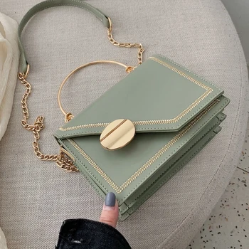 Creative Buckle Women's Handbags Exquisite Chain Crossbody Bags For Women Simple Pu Solid Design Ladies Evening Shoulder Bag
Creative Buckle Women's Handbags Exquisite Chain Crossbody Bags For Women Simple Pu Solid Design Ladies Evening Shoulder Bag