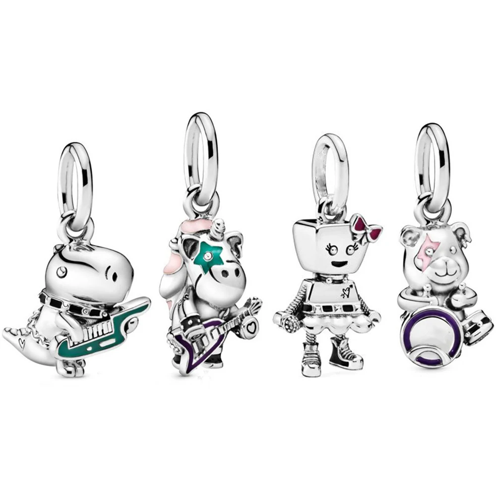 PANDULASO 2019 Autumn Bella Bot & Dino Dinosaur & Theodore Bear & Bruno Unicorn Punk Band Silver Charm Bead fit pandora Bracelet
PANDULASO 2019 Autumn Bella Bot & Dino Dinosaur & Theodore Bear & Bruno Unicorn Punk Band Silver Charm Bead fit pandora Bracelet