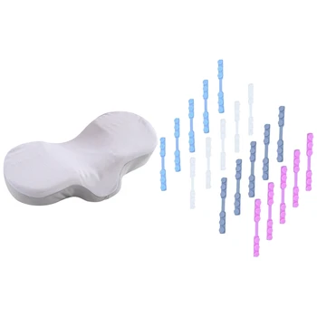 1 Pcs Memory Foam Anti Wrinkle Pillow Improve Sleeping Pillows Grey & 20 Pcs Mask Strap Extender, Mask Holder Hook
1 Pcs Memory Foam Anti Wrinkle Pillow Improve Sleeping Pillows Grey & 20 Pcs Mask Strap Extender, Mask Holder Hook