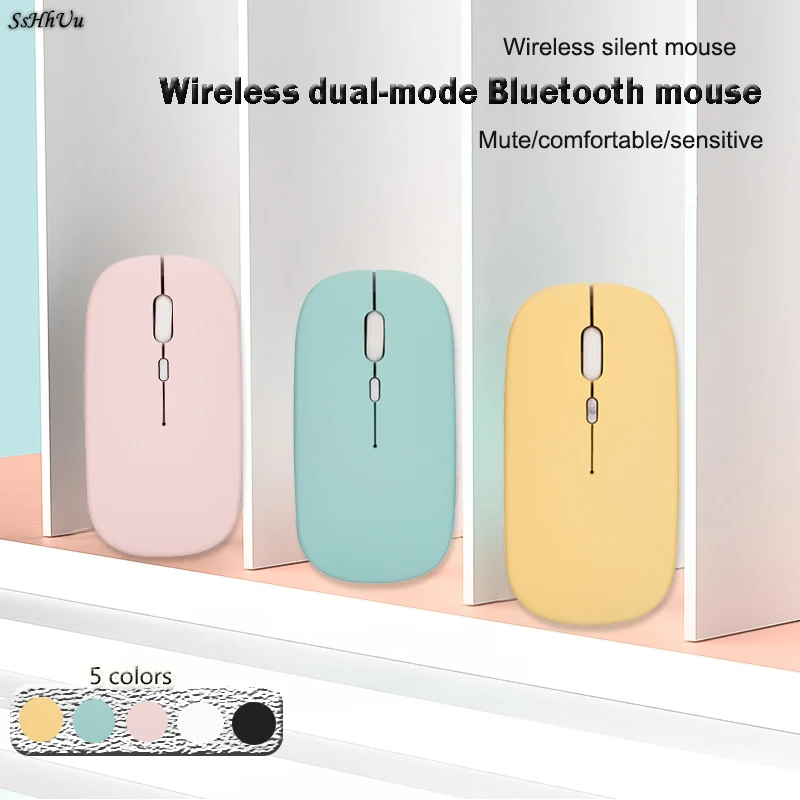 Ultra-cienka mysz bezprzewodowa USB 4.0 i Bluetooth do gier - kompatybilna z iPadem, Maciem, PC, MacBookiem i laptopem - Wianko - 1