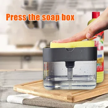 New Hot Manual Press Soap Dispenser Double Layer with Sponge 2 in 1 Scrubber Holder Kitchen Bathroom Supplies SMD66
New Hot Manual Press Soap Dispenser Double Layer with Sponge 2 in 1 Scrubber Holder Kitchen Bathroom Supplies SMD66