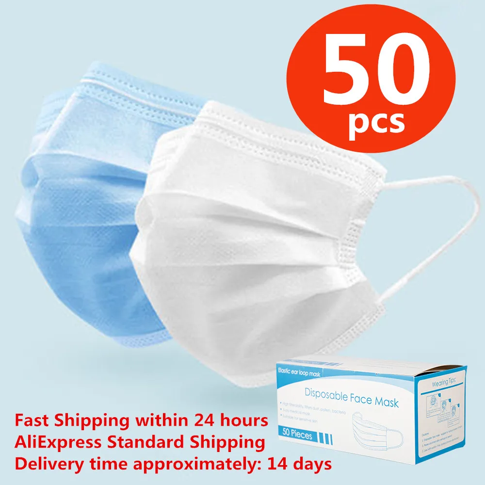 50Pcs Medical Mask Blue Face Masks Disposable White PM2.5 Anti-dust Protect Mask 24Hour Fast Shipping Adult Child Baby Masks
50Pcs Medical Mask Blue Face Masks Disposable White PM2.5 Anti-dust Protect Mask 24Hour Fast Shipping Adult Child Baby Masks