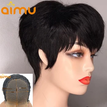 

Straight Pixie Cut Wig 13x4 Lace Front Human Hair Wigs Glueless Short Bob Closure Wig Pre Plucked Hairline Brazilian Remy Hair