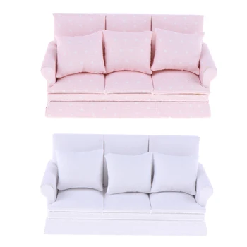 New 1/12 Dollhouse Sofa with Back Cushion Mini Sofa Chair Furniture Model Toys for Doll House Decoration Miniature Accessories 
New 1/12 Dollhouse Sofa with Back Cushion Mini Sofa Chair Furniture Model Toys for Doll House Decoration Miniature Accessories