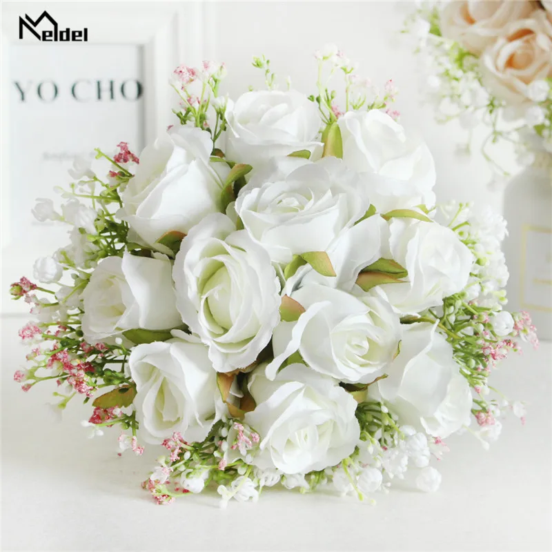 Meldel Bouquet Bride Wedding Flower Artificial Silk Rose Baby's Breath Bridesmaid Sister Wedding Flower Bouquet Girl Home Decor
Meldel Bouquet Bride Wedding Flower Artificial Silk Rose Baby's Breath Bridesmaid Sister Wedding Flower Bouquet Girl Home Decor