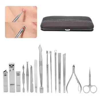 15pcs Professional Nail Clipper Grooming Kit Eyebrow Scissors Pedicure Knife Manicure Stainless Steel Tool Set
15pcs Professional Nail Clipper Grooming Kit Eyebrow Scissors Pedicure Knife Manicure Stainless Steel Tool Set
