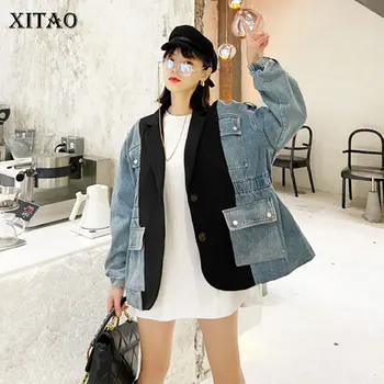 XITAO Tide Personality Patchwork Jacket Denim Pocket Plus Size Women Clothes 2020 Spring Fashion Turn Down Collar Coat ZLL4904
XITAO Tide Personality Patchwork Jacket Denim Pocket Plus Size Women Clothes 2020 Spring Fashion Turn Down Collar Coat ZLL4904