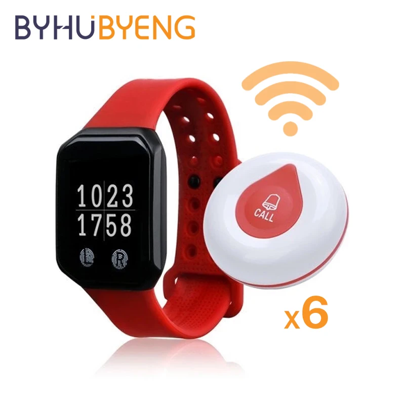 BYHUBYENG Waterproof Restaurant Emergency Call Button System Wrist Watch Pager Wireless Paging Patient Customer Service
BYHUBYENG Waterproof Restaurant Emergency Call Button System Wrist Watch Pager Wireless Paging Patient Customer Service