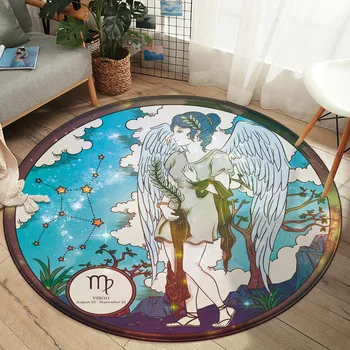 Creative 12 Constellation Virgo Round Carpets For living room bedroom Kids Cartoon chair Floor mat Modern Home Decor Carpet
Creative 12 Constellation Virgo Round Carpets For living room bedroom Kids Cartoon chair Floor mat Modern Home Decor Carpet