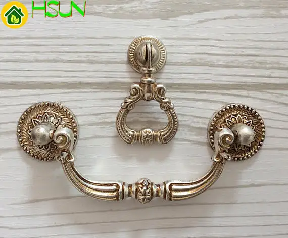 2 pcs 3.75" Shabby Chic Drawer Pull Handle Knobs Dresser Pulls Drop Bail Pulls Antique Silver Kitchen Cabinet Handle Knob 96mm
2 pcs 3.75" Shabby Chic Drawer Pull Handle Knobs Dresser Pulls Drop Bail Pulls Antique Silver Kitchen Cabinet Handle Knob 96mm