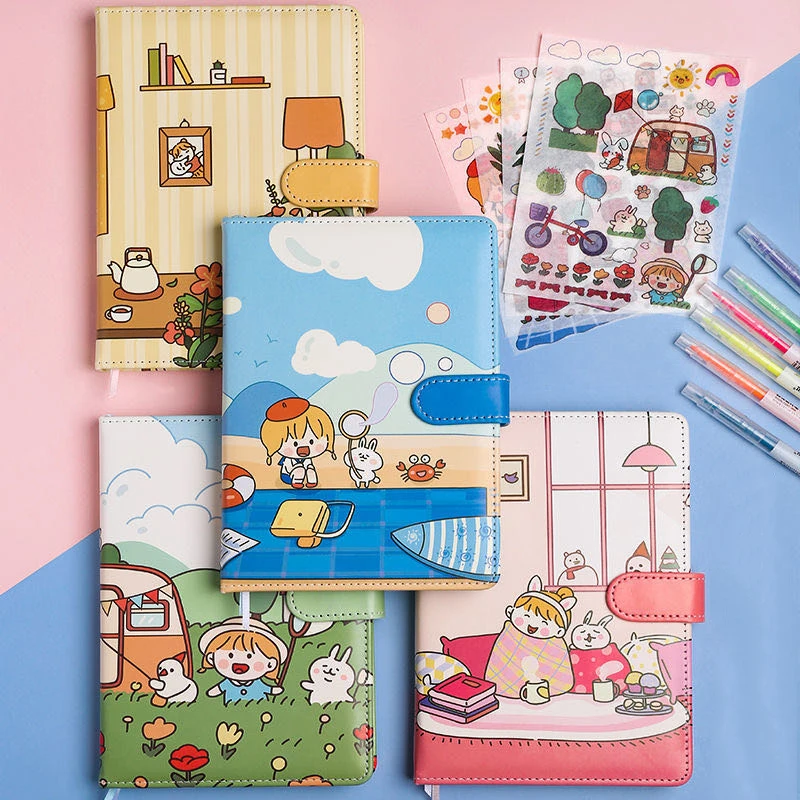 DIY Daily Planner Cute A6 Notebook PU Notebooks Colorful Inner Page Magnetic Buckle Notebooks for School Journal School Supplies
DIY Daily Planner Cute A6 Notebook PU Notebooks Colorful Inner Page Magnetic Buckle Notebooks for School Journal School Supplies