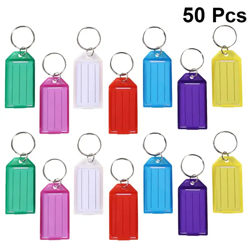 50pcs Colorful Key Chain with Label Window Tag Classified Tags Keyring Fobs Luggage ID Card Name Label Key Tags Luggage Tag
50pcs Colorful Key Chain with Label Window Tag Classified Tags Keyring Fobs Luggage ID Card Name Label Key Tags Luggage Tag