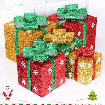 Christmas Decorations Pvc Snowflake Gift Box Christmas Tree Decoration Gift Package Furnishings Window Scene Layout Gift Box 
Christmas Decorations Pvc Snowflake Gift Box Christmas Tree Decoration Gift Package Furnishings Window Scene Layout Gift Box