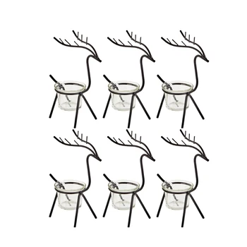 Set of 6 Reindeer Candle Holders Iron Candle Holders Elk Candlestick Best for Christmas Holiday Rustic Decorations Ornament
Set of 6 Reindeer Candle Holders Iron Candle Holders Elk Candlestick Best for Christmas Holiday Rustic Decorations Ornament