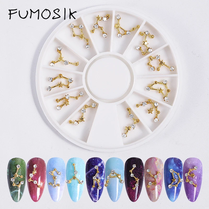 12 constellations DIY Hollow Metal Frame Nail Art UV Gel Polish Decorations Nail Art Decoration With Rhinestone
12 constellations DIY Hollow Metal Frame Nail Art UV Gel Polish Decorations Nail Art Decoration With Rhinestone