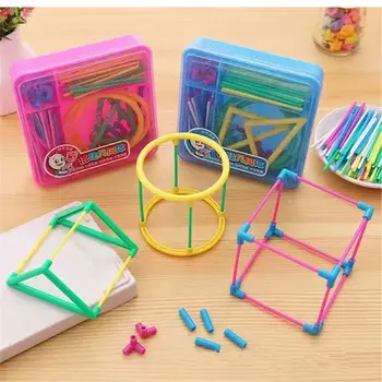 DIY Math Shape Building Construction Kit Teaching Aids Kids Math Toy with Storage Box
DIY Math Shape Building Construction Kit Teaching Aids Kids Math Toy with Storage Box