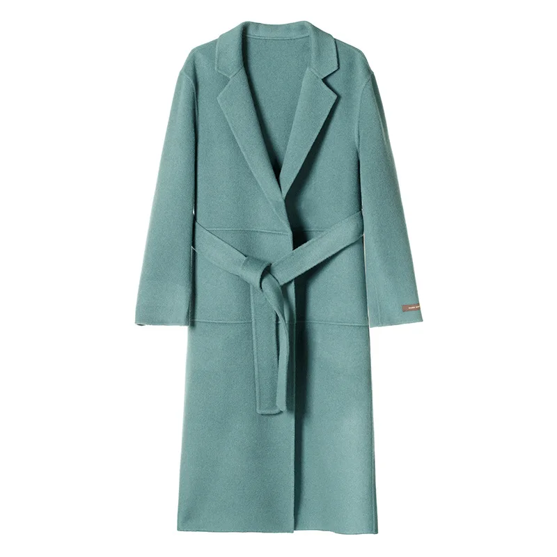 Fall 2019 Double-sided Wool Hand-sewn Cashmere Overcoat New Type Wool Overcoat Adjustable Waist Full Long Coat Women
Fall 2019 Double-sided Wool Hand-sewn Cashmere Overcoat New Type Wool Overcoat Adjustable Waist Full Long Coat Women
