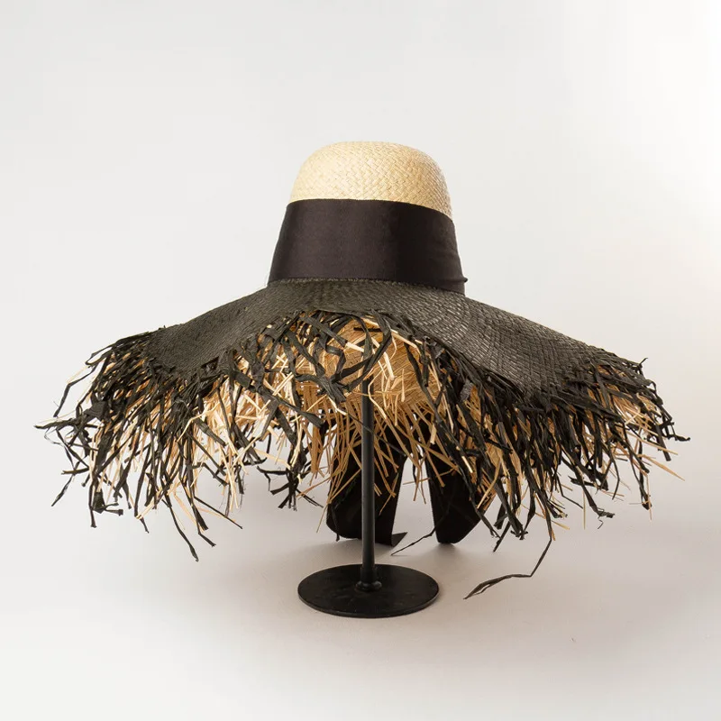 New Tassel Bow Ribbon Straw Cap Double-layer Color-matching Hand-knitted Sun Hat Woolen Big Brim Raffia Straw Hat Beach Sun Hat
New Tassel Bow Ribbon Straw Cap Double-layer Color-matching Hand-knitted Sun Hat Woolen Big Brim Raffia Straw Hat Beach Sun Hat