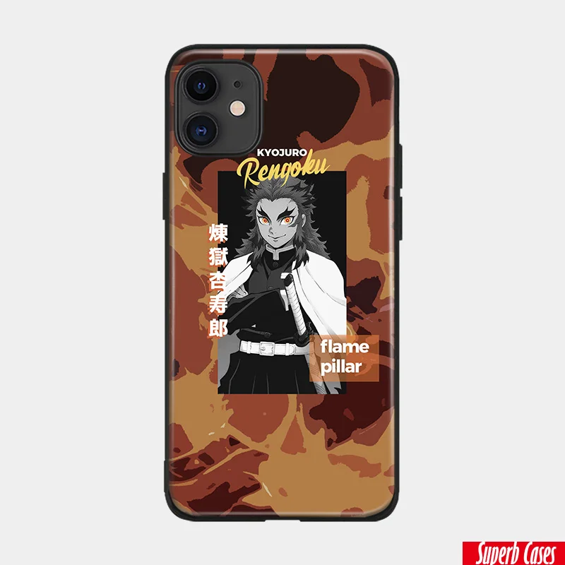 Чехол для телефона Kyojuro Rengoku Kimetsu no Yaiba мягкий силиконовый чехол iPhone 6 6S 7 8 Plus X XR XS 11