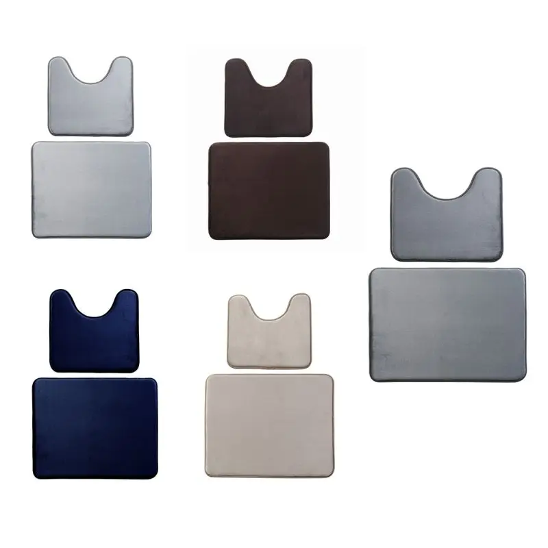 Bath Mat Non-slip Bathroom Carpet Soft Memory Foam Rug Mat Home kitchen Toilet Floor Decor 2pcs/set 2021 New
Bath Mat Non-slip Bathroom Carpet Soft Memory Foam Rug Mat Home kitchen Toilet Floor Decor 2pcs/set 2021 New