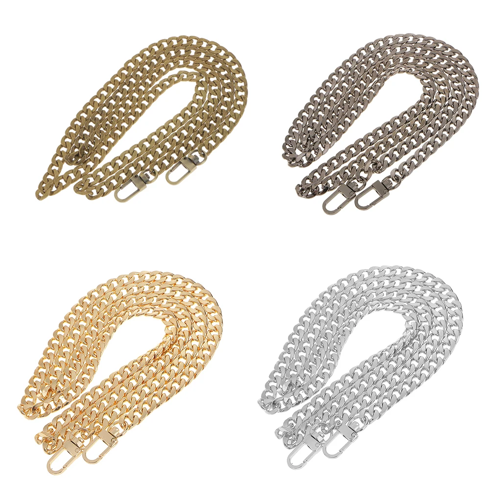 Long Metal Flat Purse Bag Chain with Buckles Clutch Bag Strap Replacement 47'' Long Metal Flat Purse Bag Chain with Buckles Clutch Bag Strap Replacement 47''