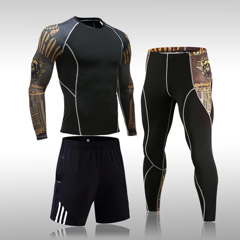 Compression Sport Suits Men Quick Drying Running Clothing Sets Joggers Training Gym Fitness Workout 3 Piece Set
Compression Sport Suits Men Quick Drying Running Clothing Sets Joggers Training Gym Fitness Workout 3 Piece Set