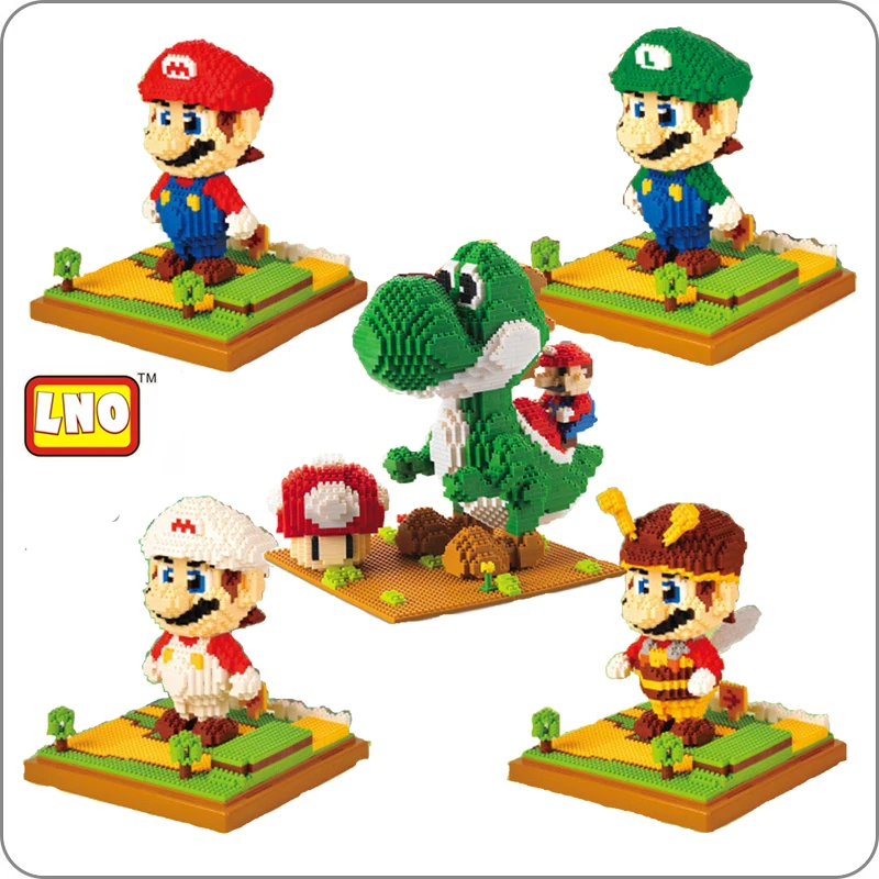 LNO Game Super Mario Luigi Yoshi Monster Fire Bee Mario Pikachu DIY Mini Building Diamond Small Blocks Toy no box
LNO Game Super Mario Luigi Yoshi Monster Fire Bee Mario Pikachu DIY Mini Building Diamond Small Blocks Toy no box