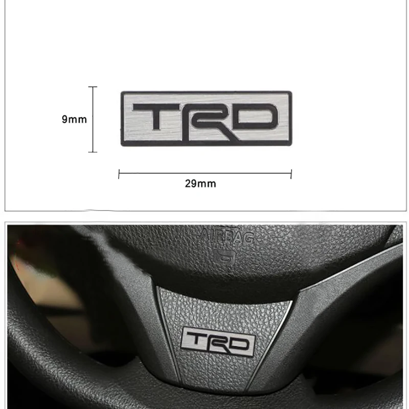Suitable For Toyota TRD Camry Corolla 4runner Tundra rav4 tacoma Modified Stainless Steel Steering Wheel Decoration Car Sticker
Suitable For Toyota TRD Camry Corolla 4runner Tundra rav4 tacoma Modified Stainless Steel Steering Wheel Decoration Car Sticker