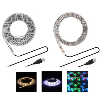 DC 5V SMD 3528 Led Strips with USB Cable for TV Computer Desktop Laptop Background Decorative Lighting 200CM RGB
DC 5V SMD 3528 Led Strips with USB Cable for TV Computer Desktop Laptop Background Decorative Lighting 200CM RGB