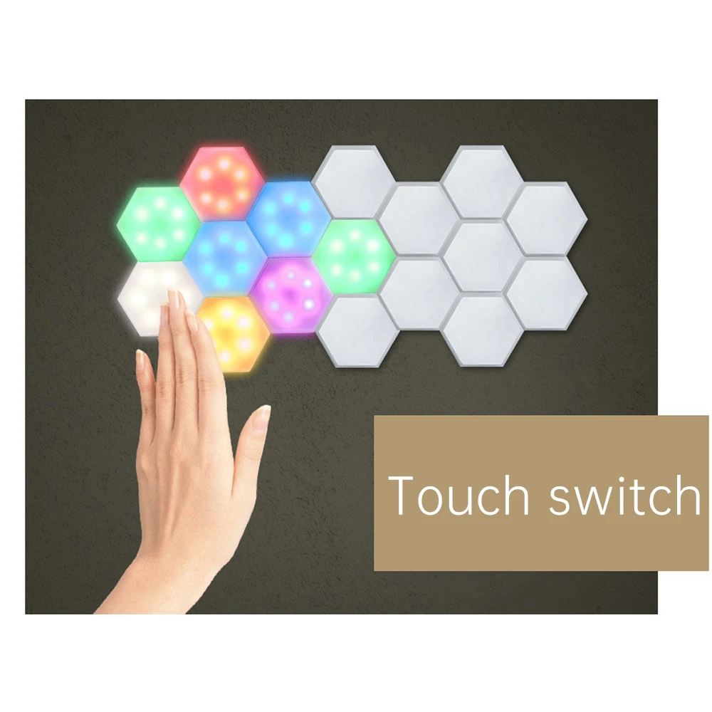 Cute DIY Night Light Touch Sensor Night Lights LED Hexagon Light Remote Control RGB Wall Lamp Creative Decor Color Night Lamp
Cute DIY Night Light Touch Sensor Night Lights LED Hexagon Light Remote Control RGB Wall Lamp Creative Decor Color Night Lamp