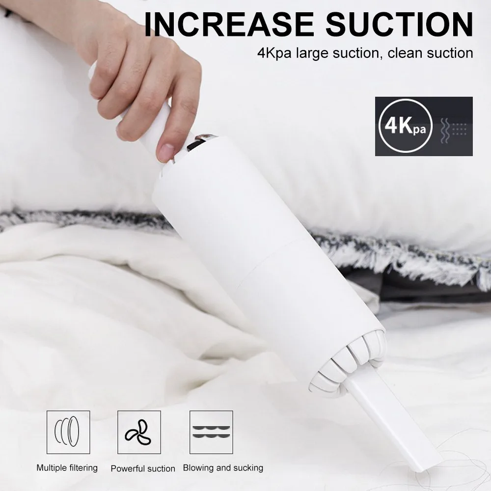 Charging Vacuum Cleaner Suction Blow Type 80W 3.8kpa USB Mini Wet Dry Low Noise PC Keyboard Car Vacuum Cleaner
Charging Vacuum Cleaner Suction Blow Type 80W 3.8kpa USB Mini Wet Dry Low Noise PC Keyboard Car Vacuum Cleaner